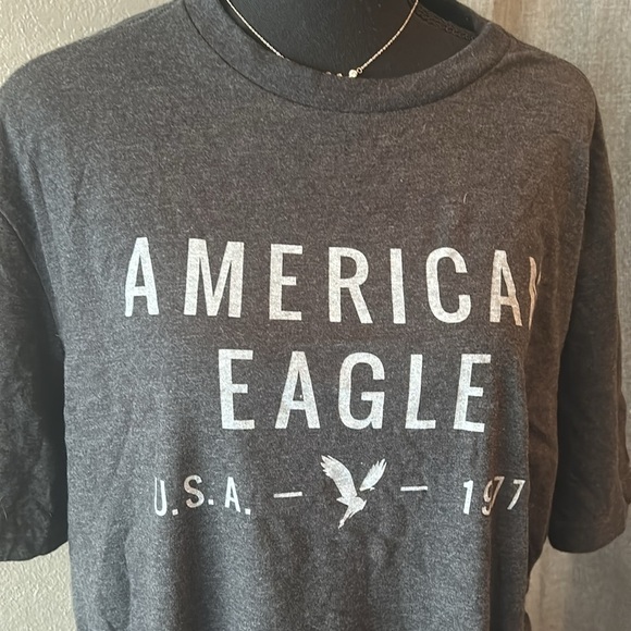 Gray American Eagle Super Soft Tee - Picture 2 of 4
